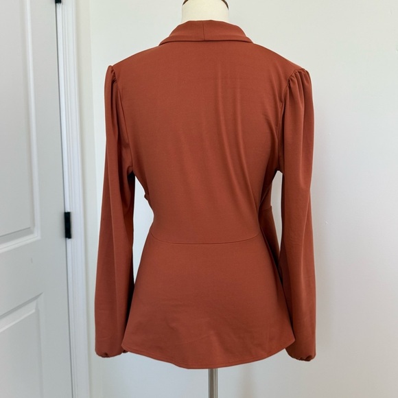 Halara Rust Tie Blouse Women's Small - Picture 5 of 10